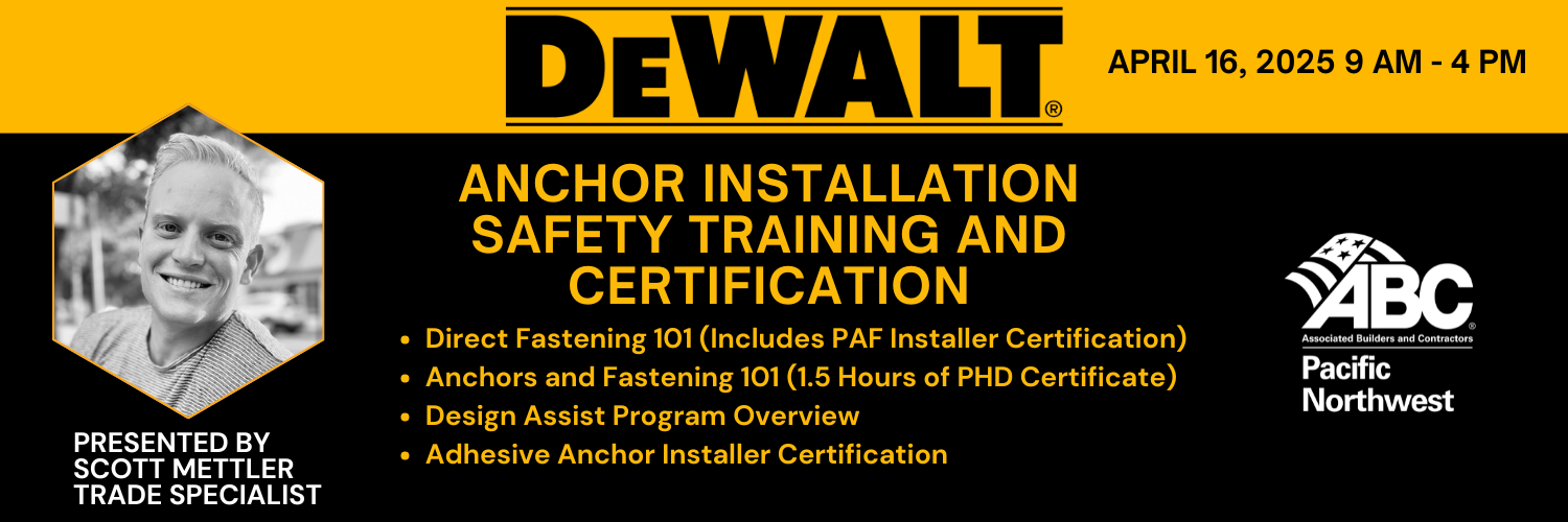 AB PNW DEWALT Training Banner